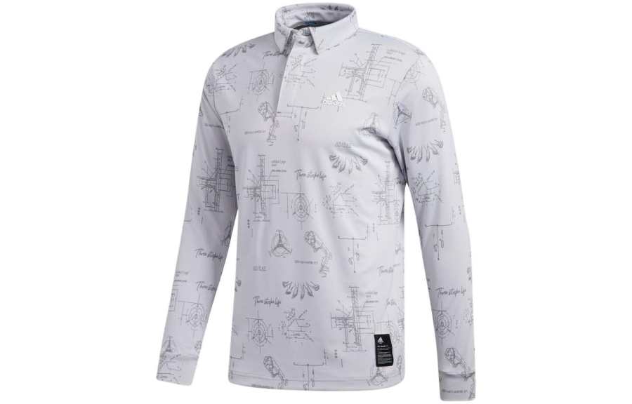 Adidas Adidas Polo Shirts Men's White Polo Collar Moderate Straight Fit