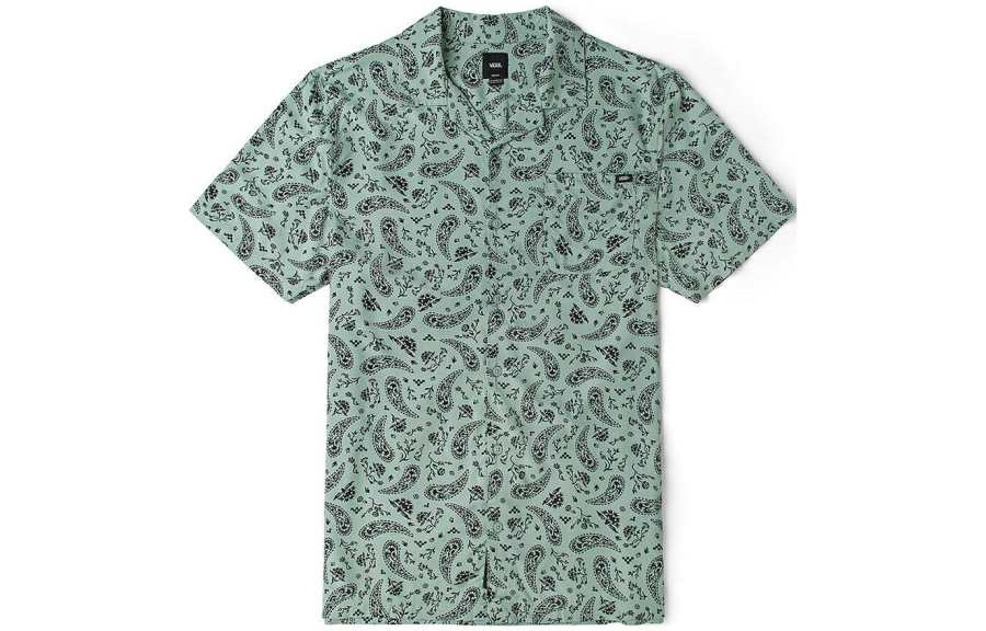 Vans Vans Shirts Men's Green Lapel Moderate Shirt