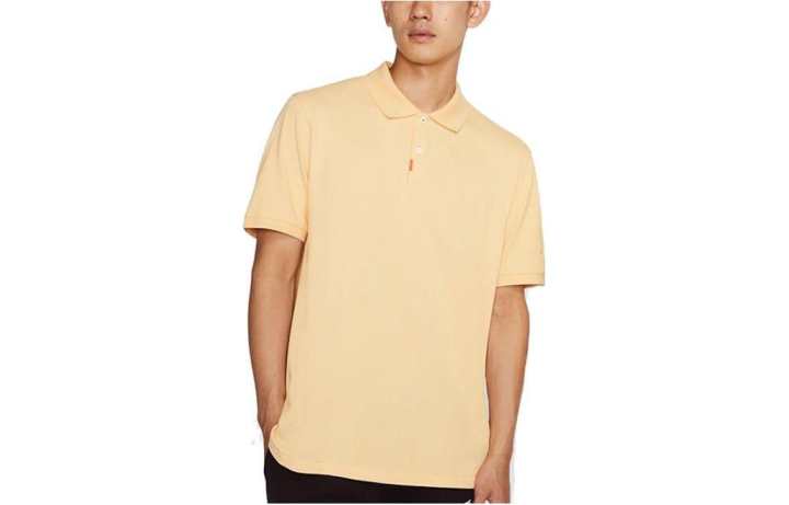 Nike Nike Polo Shirts Men's Yellow Polo Collar Moderate Straight Fit