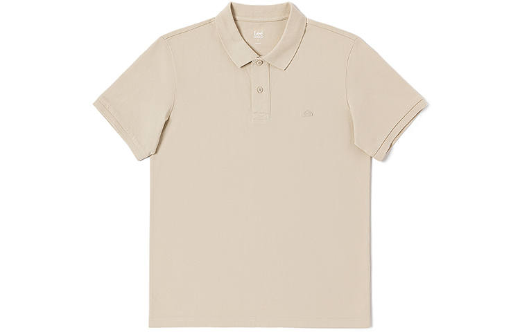 Lee Polo Shirts Men's Beige Polo Collar Moderate Straight Fit