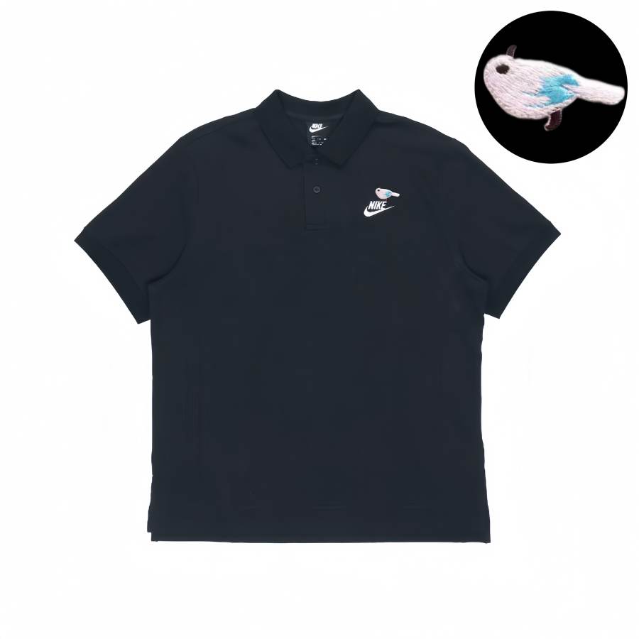 Nike Nike Polo Shirts Unisex Black Polo Collar Moderate Straight Fit