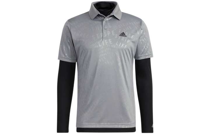 Adidas Adidas Shirts Men's Gray Lapel Moderate Straight Fit