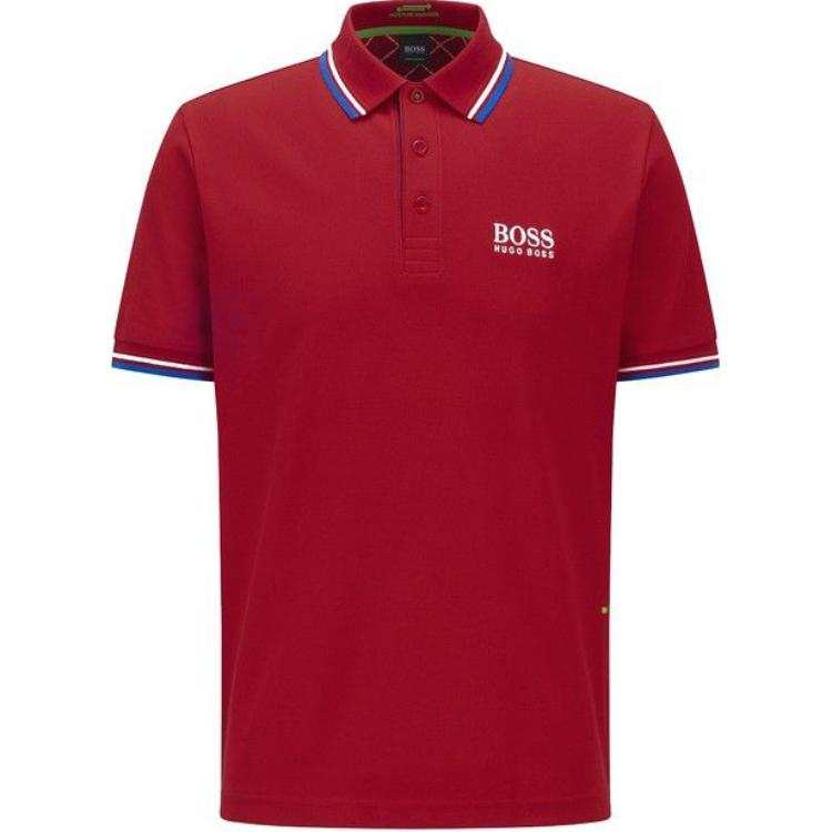 HUGO BOSS Polo Shirts Men's Red Thin