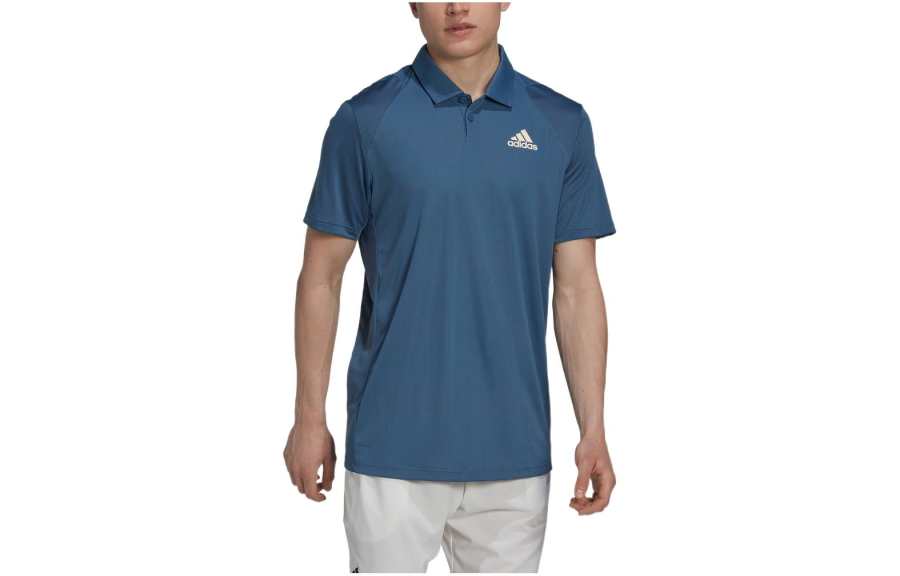 Adidas Adidas Polo Shirts Men's Blue Polo Collar Moderate Straight Fit