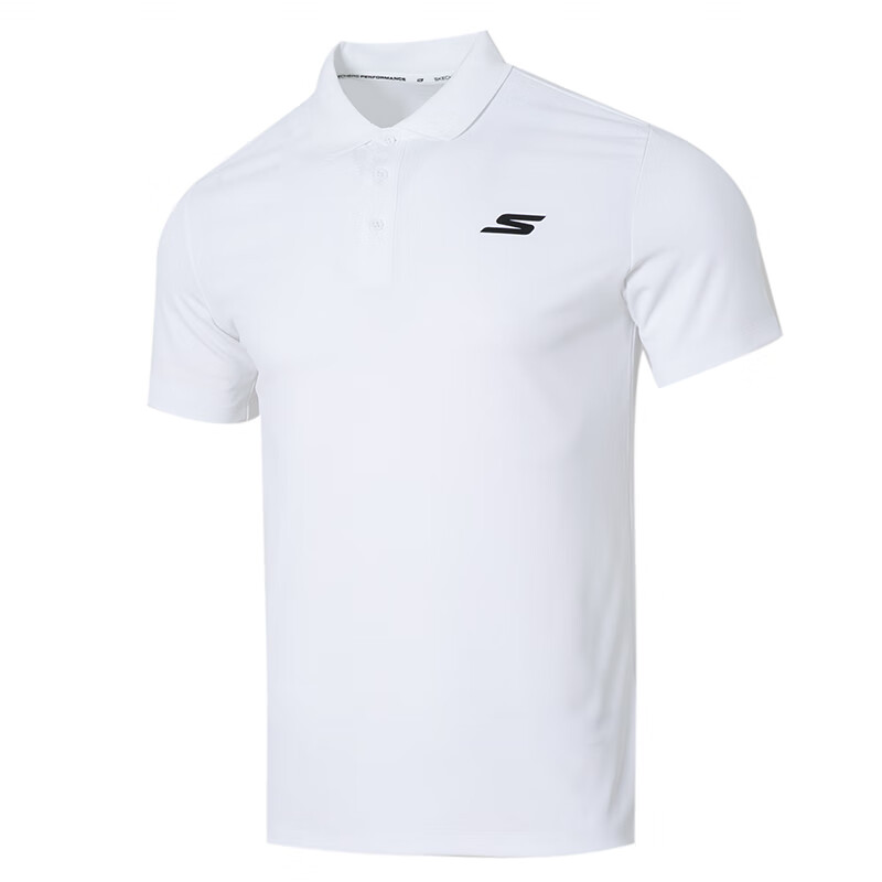 Skechers Basic Sports Collection Polo Shirt Men's Bright White