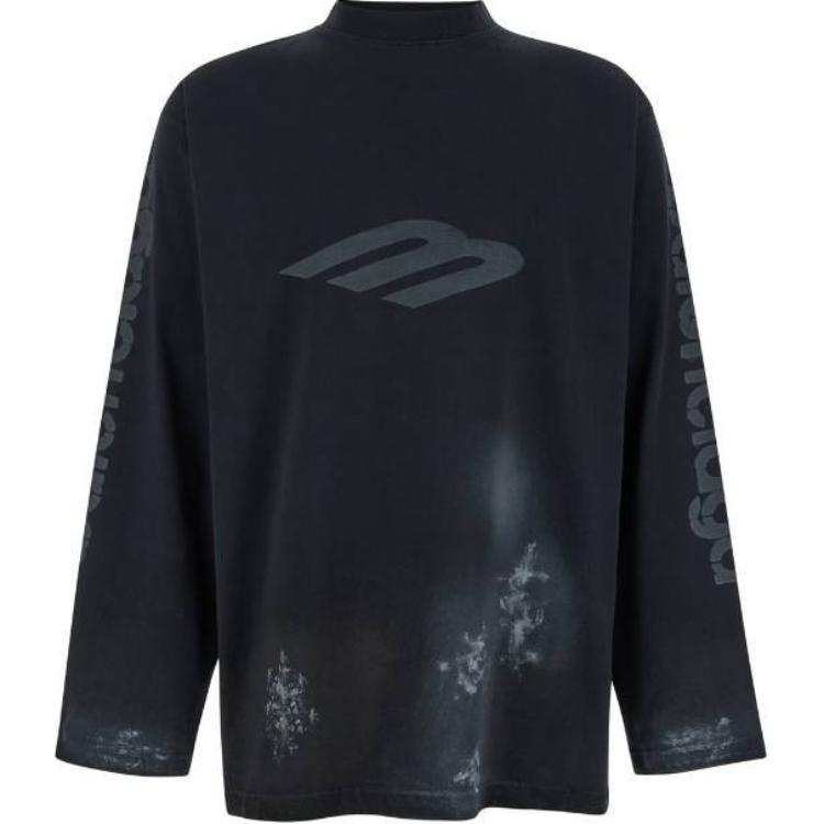 Balenciaga 3B Stencil Vintage Jersey T Shirt