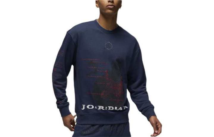 Jordan Jordan Essentials Men's Loopback Fleece Crew Sweatshirt Men's Marine Blue