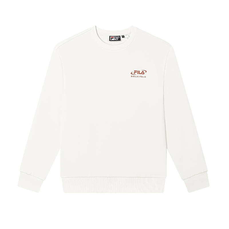 FILA Sweatshirts Men's Fresh Ivory Crew Neck Moderate Regular