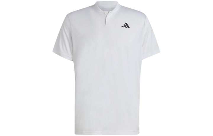 Adidas Adidas Polo Shirts Men's White Crew Neck Moderate Straight Fit