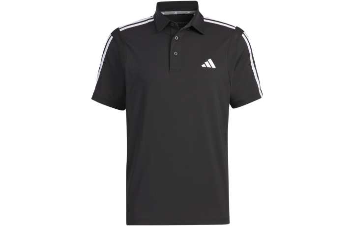 Adidas Adidas Polo Shirts Men's Black Polo Collar Moderate Straight Fit