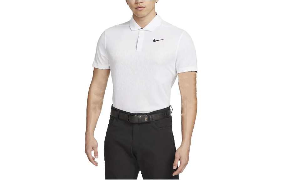 Nike Nike Polo Shirts Men's White Polo Collar Moderate Straight Fit