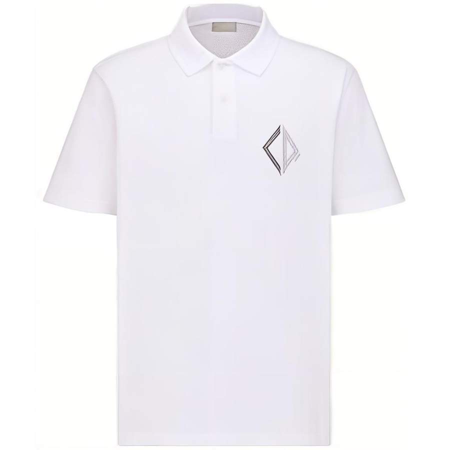 DIOR DIOR Polo Shirts Men's White Polo Collar Moderate