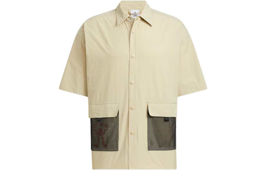 Adidas Originals Shirts Men's Beige Lapel Moderate Other
