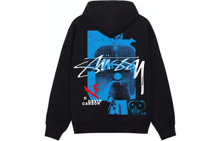 Stussy David Carson Vespa Hoodie Black