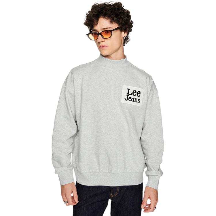Lee Lee Sweatshirts Men's Light Heather Gray Half Turtleneck Moderate Regular