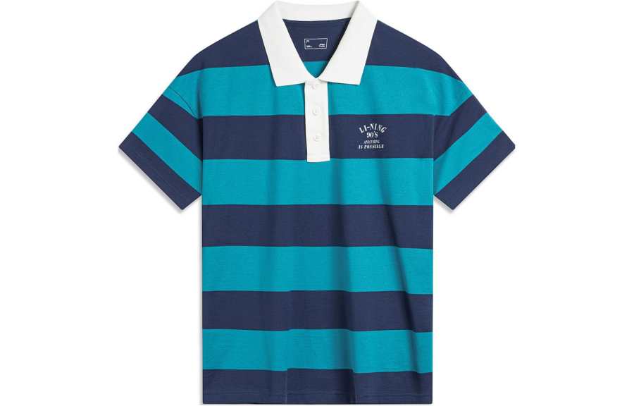 Li-Ning Li Ning Weekend Youth Polo Shirt Unisex Reef Cyan