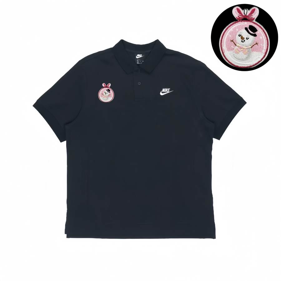 Nike Nike Polo Shirts Unisex Black Polo Collar Moderate Straight Fit