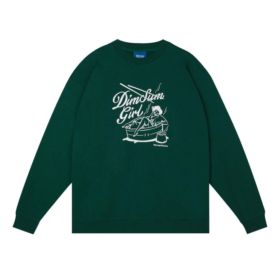 WASSUP Sweatshirts Unisex Crew Neck Moderate Regular