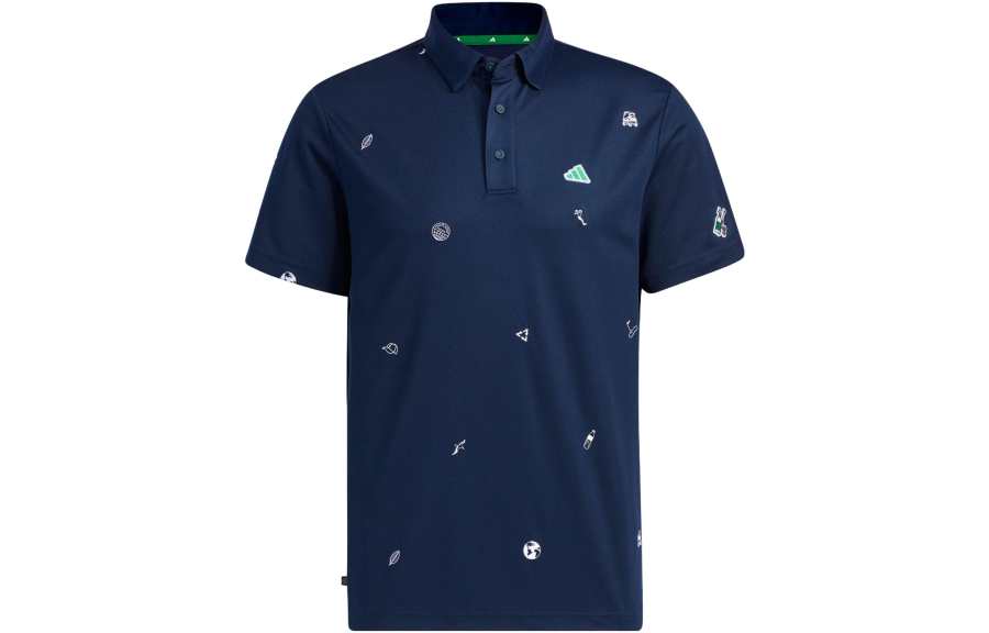 Adidas Adidas Polo Shirts Men's Blue Polo Collar Moderate Straight Fit