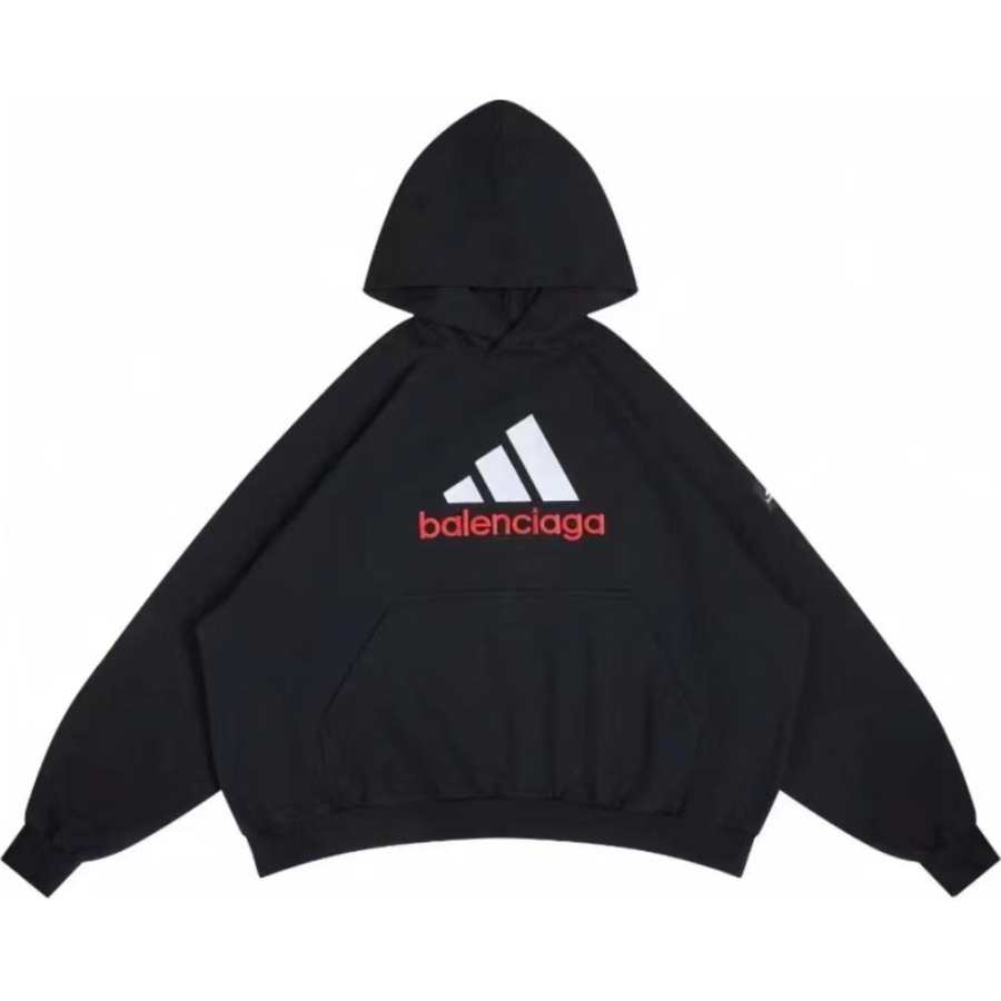 Balenciaga x Adidas Sweatshirt Loose Fit Men's Black