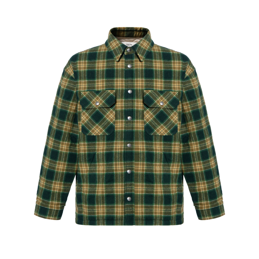 CELINE New Men'S Collection Boy Doll FW22 Shirt Men's Green