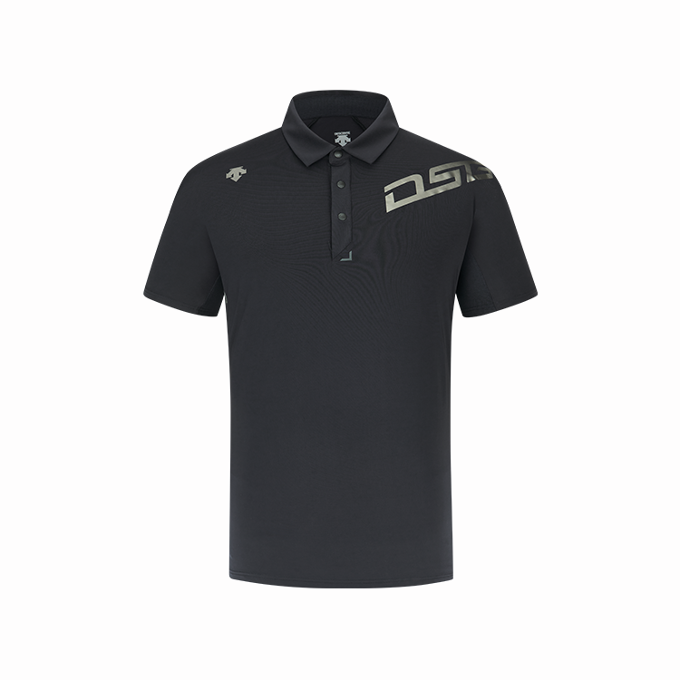 DESCENTE GOLF Polo Shirts Men's Polo Collar Moderate Straight Fit