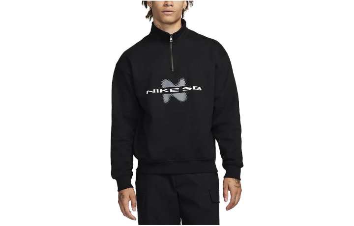 Nike Nike Sweatshirts Unisex Black Stand Collar Moderate Regular