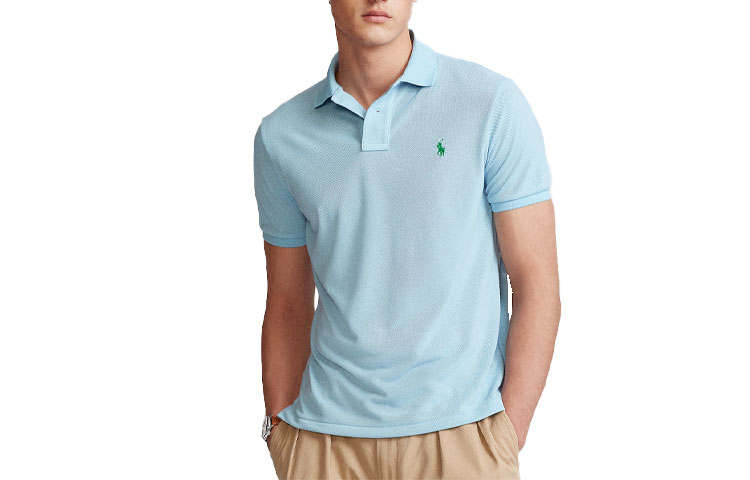 Polo Ralph Lauren Polo Shirt Custom Slim Fit Men's Light Blue
