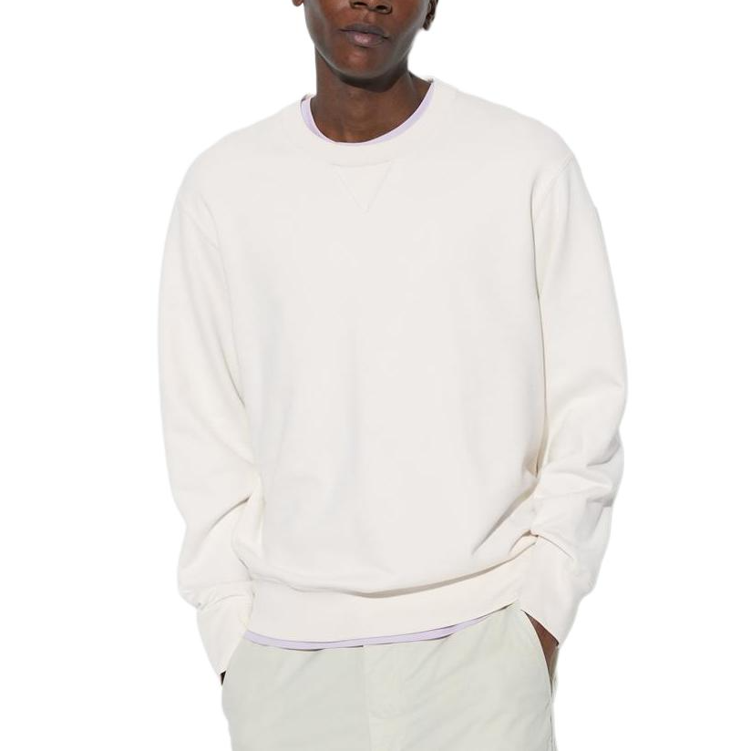 UNIQLO Sweatshirts Unisex Ivory Crew Neck Moderate Other