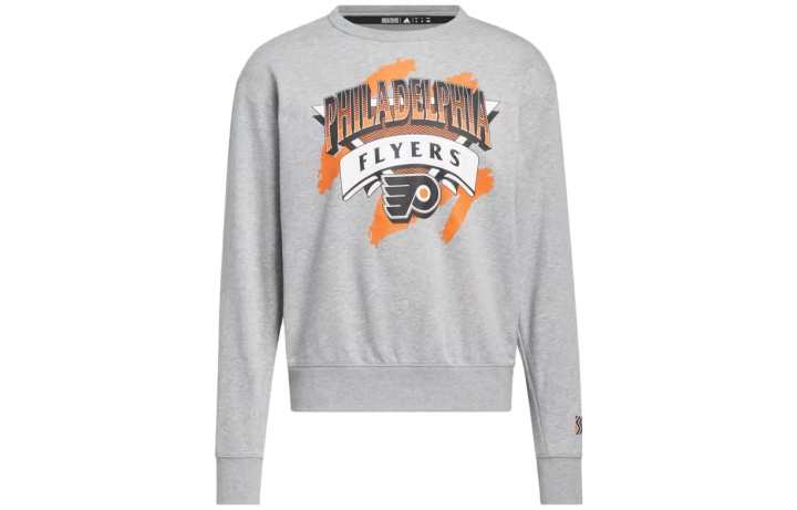 Adidas Adidas Sweatshirts Men's Gray Crew Neck Moderate Regular