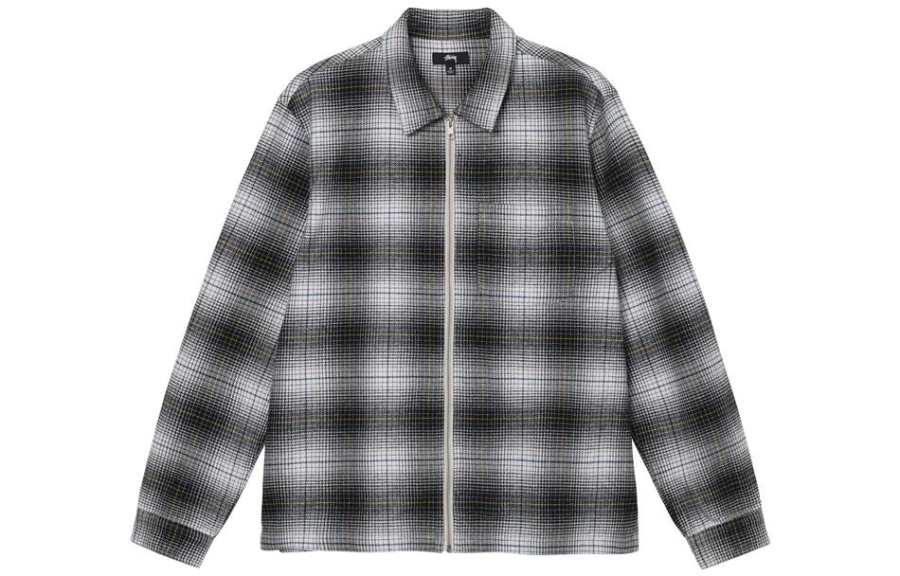 Stussy Paul Shadow Plaid Zip Shirt