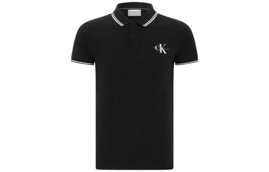 CALVIN KLEIN Polo Shirt Men's Black