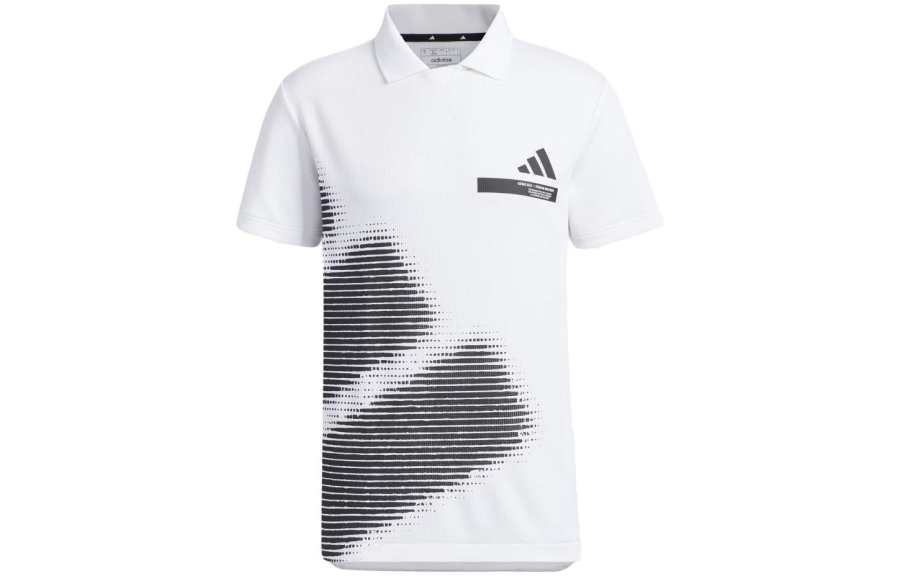 Adidas Adidas Polo Shirts Men's White Polo Collar Moderate Straight Fit