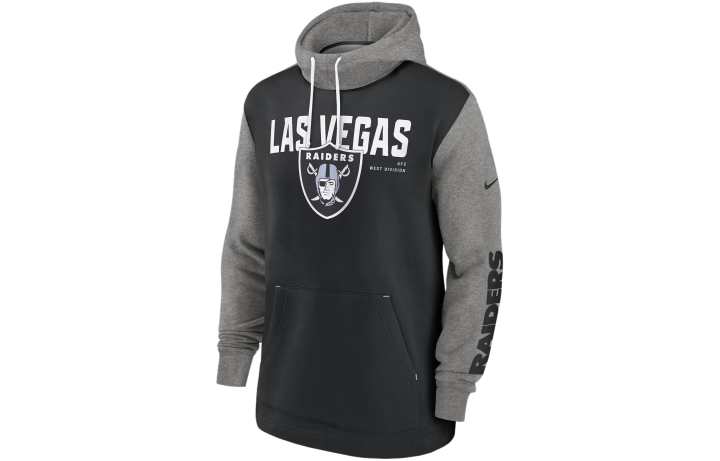 Nike Nike Las Vegas Raiders Color Block Sweatshirt Las Vegas Raiders Men's Black