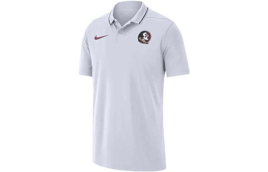 Nike Nike Polo Shirts Men's White Polo Collar Moderate Straight Fit
