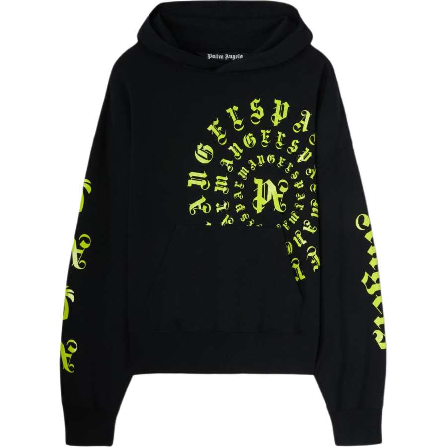 Palm Angels logo-print cotton hoodie