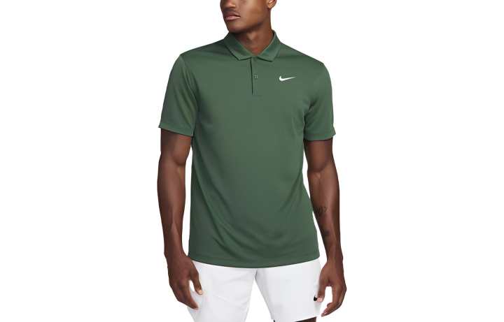 Nike Nike Polo Shirts Men's Green Polo Collar Moderate Straight Fit