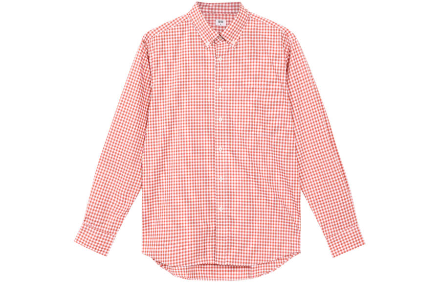 UNIQLO Shirts Unisex Agate Red Lapel Moderate Shirt