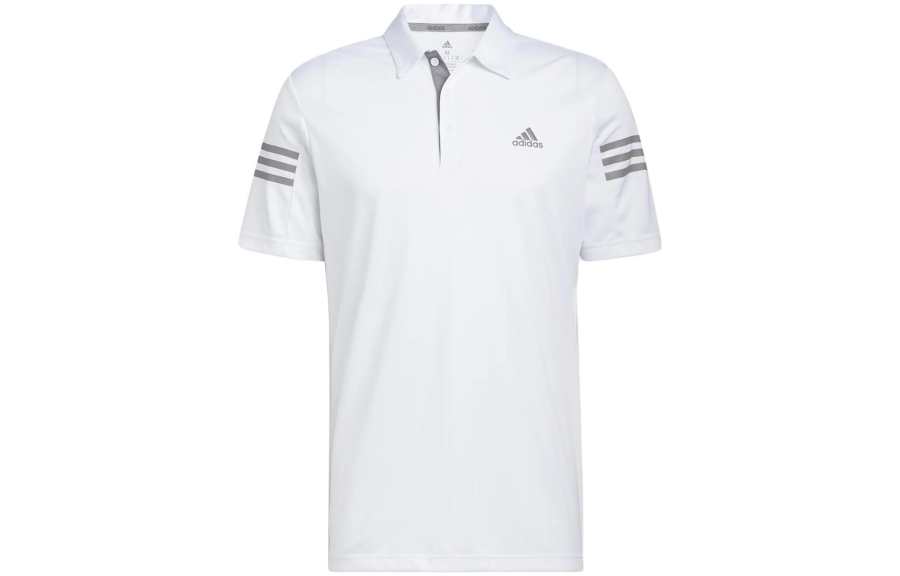Adidas Adidas Polo Shirts Men's White Polo Collar Moderate Straight Fit