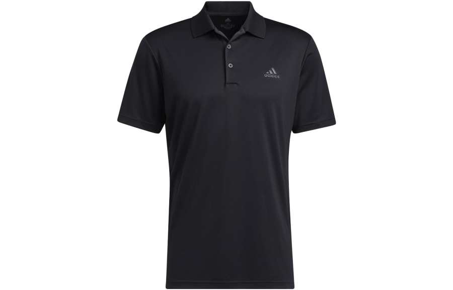 Adidas Adidas Polo Shirts Men's Black Polo Collar Moderate Straight Fit