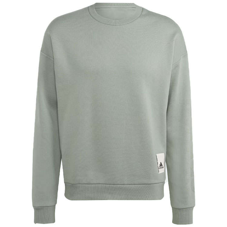 Adidas Adidas LOUNGE FLEECE SWEATSHIRT Men's Silver Green