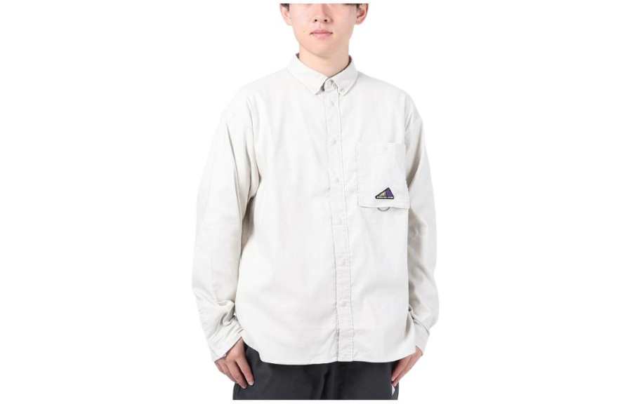 New Balance New Balance New Balance CNY Collection Shirts Men's Beige Pointed Collar Moderate Other