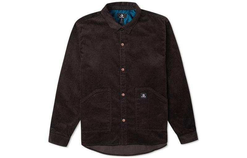 Converse Converse WOVEN TOP Shirts Men's Brown Lapel Moderate Other