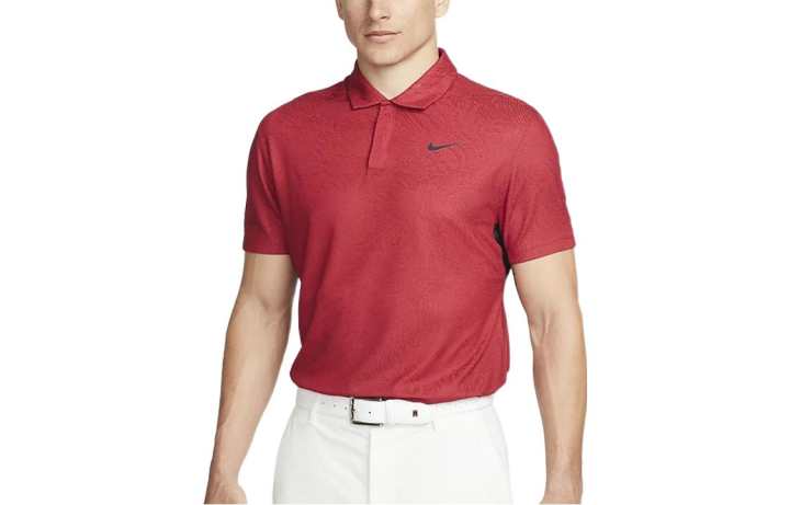 Nike Nike Polo Shirts Men's Red Polo Collar Moderate Straight Fit