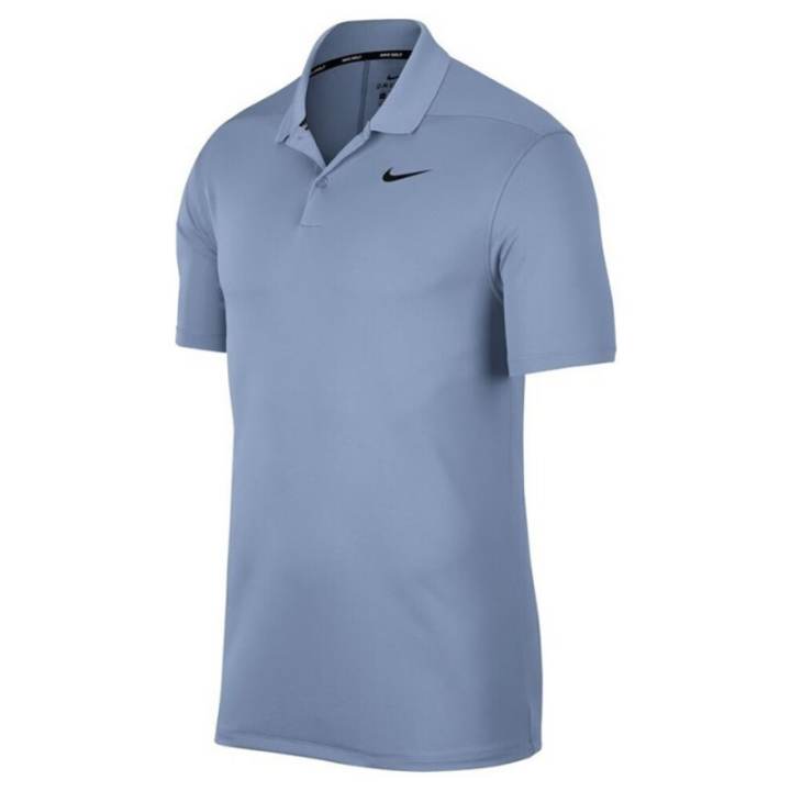 Nike Nike Polo Shirts Men's Lake Blue Polo Collar Moderate Straight Fit