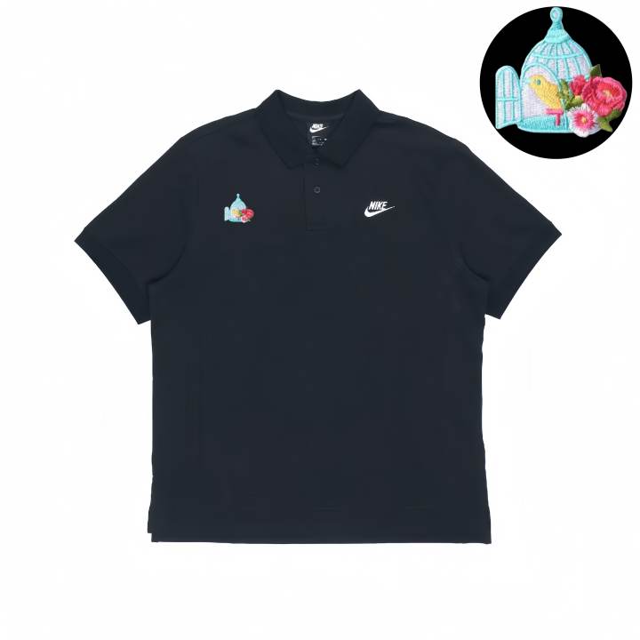 Nike Nike Polo Shirts Unisex Black Polo Collar Moderate Straight Fit