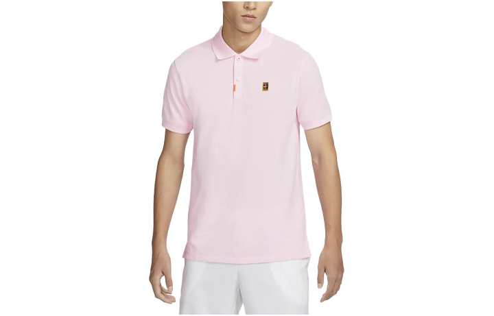 Nike Nike Polo Shirts Men's Foam Pink Polo Collar Moderate Straight Fit