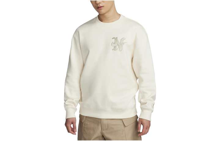 Nike Nike Sweatshirts Men's Ivory White Crew Neck Moderate Regular