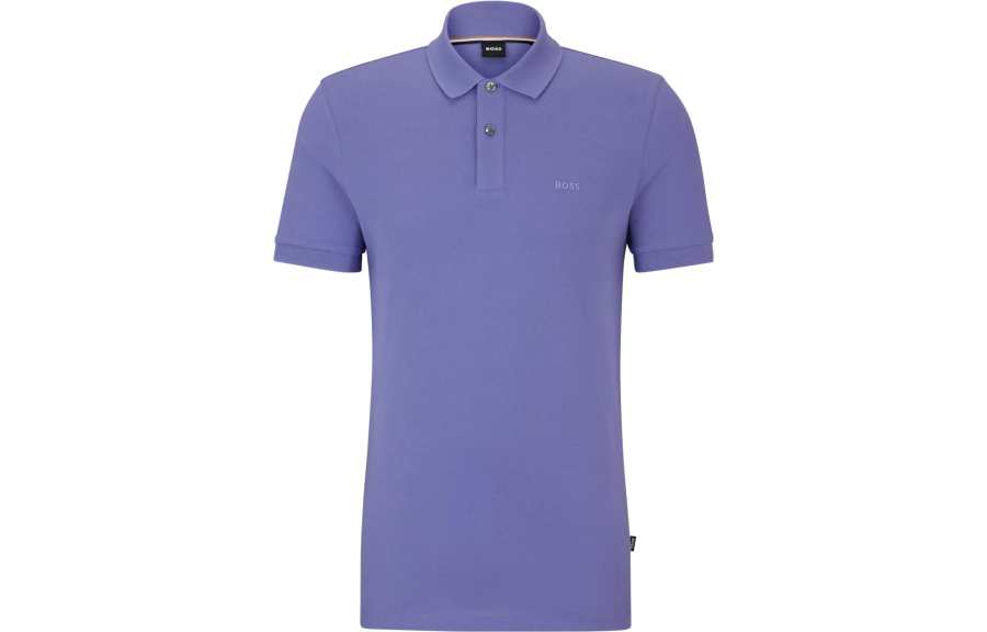 HUGO BOSS Polo Shirt With Embroidered Logo Polo Shirt Men's Purple