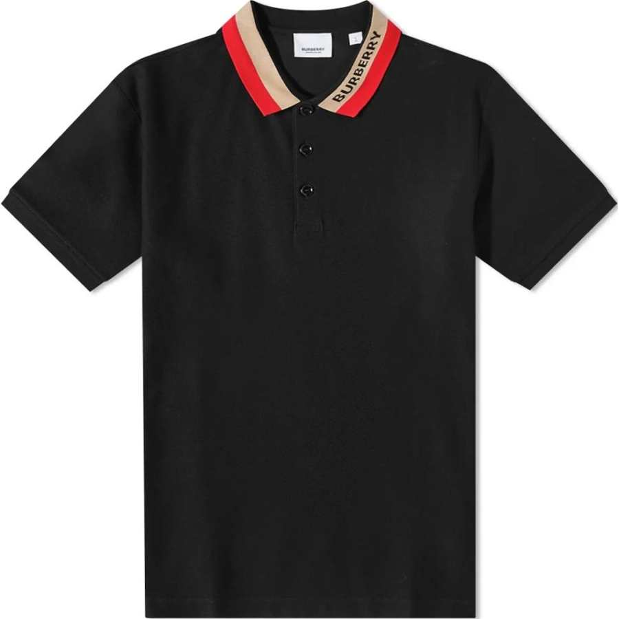 Burberry contrasting-collar cotton polo shirt